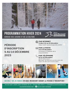 Programmation hiver 2024 - Service des loisirs et de la culture - Ville de Saint-Raymond