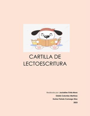 Cartilla Lectoescritura