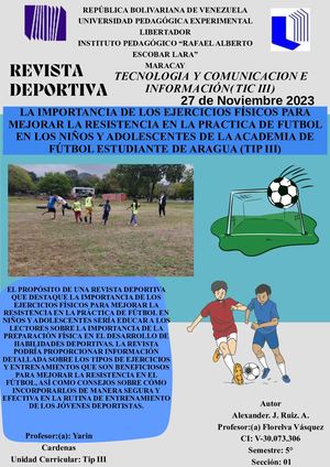 Revista Importancia De Las Practicas De Futbol En Los Niños Y Adolescentes En El Estado Aragua (1)