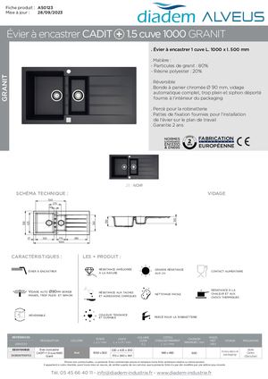 Cadit 1.5 Cuve 1000 Granit
