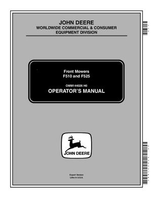 John Deere F510 Front Mower Operator Manual