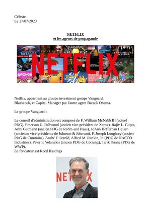 Netflix Et Les Agents De Propagande