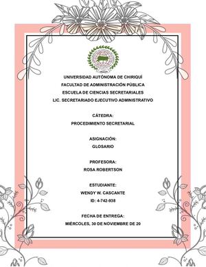 Glosario De Procedimientos W W C