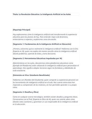 Ejemplo de Guion Noticiero IA