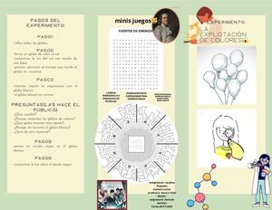 Folleto Tríptico y tarjetita de recuerdo