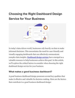 Choosing The Right Dashboard Design Service For Your Business