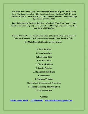 Black Magic Psychic Love Spells and Rituals +27738143845