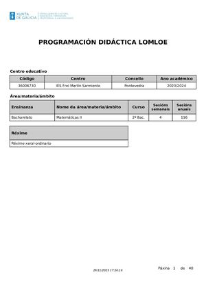 Matematicas Ii 2 Bac 23 24