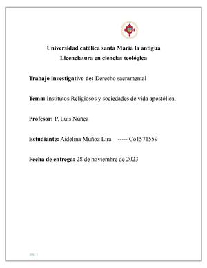 Trabajo 3 Derecho Canonico