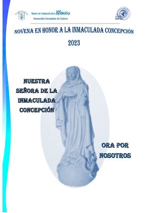 Novena en Honor a la Inmaculada Concepción 2023