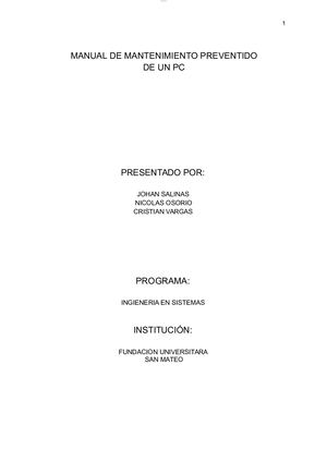 Manual Preventivo