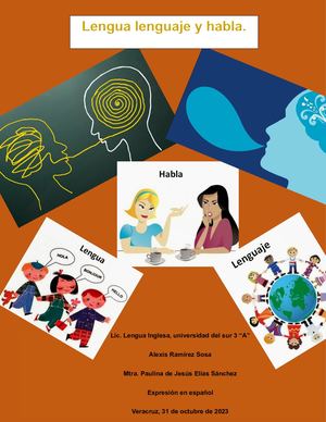lengua lenguaje y habla