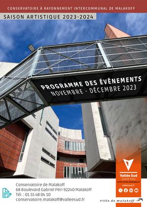 Saison Artistique Novembre-Décembre 2023 CRI de Malakoff