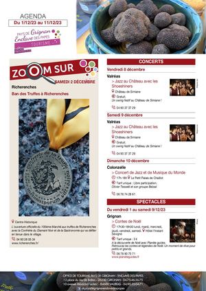 Agenda Du 01 Au 11 Décembre 2023