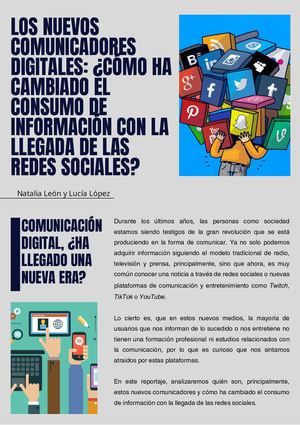 Reportaje Lucía López Y Natalia León