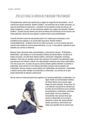 ¿Por Qué Escogí La Carrera De Publicidad Y Multimedia?