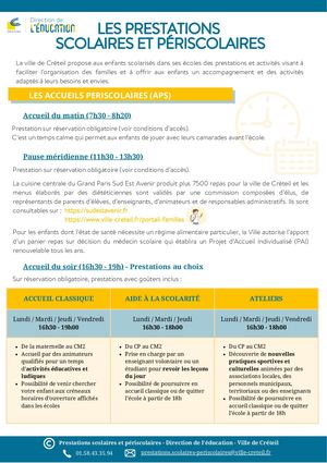 Guide des prestations scolaires et périscolaires