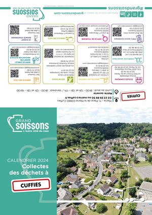 Cuffies Calendrier Collecte Dechet 2024