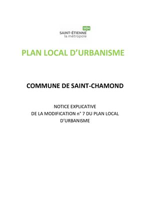 PLU St Chamond - Notice explicative