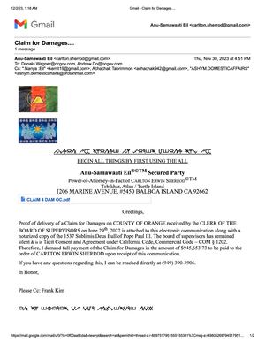 Oc Claim For Damages