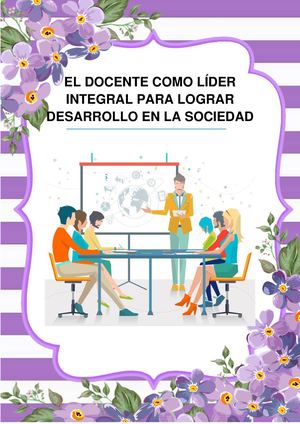 El Docente Como Líder Integral Para Lograr Desarrollo En La Sociedad Portada