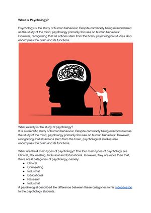 What Is Psychology