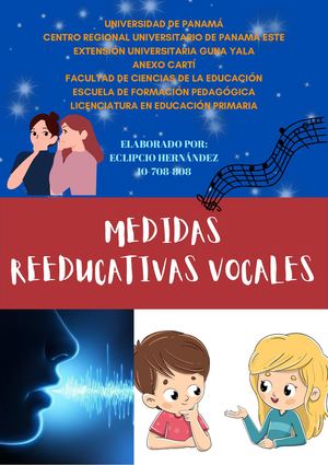 Medidas Reeduactivas Vocales Por Eclipcio Hernández