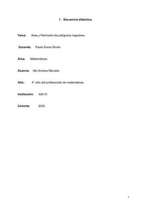 Secuencia Didáctica