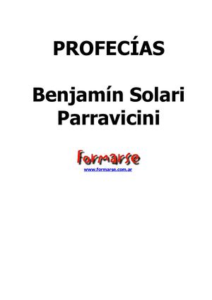 Profecias Benjamin Solari Parravicini