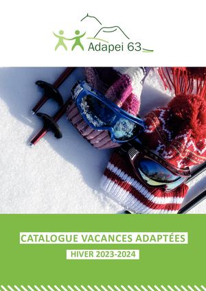 Adapei 63 Livret Vacances Hiver 2023