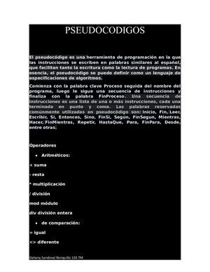 Pseudocodigos Dahany