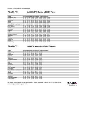 Horaires Plan B T2
