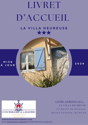 Livret D'accueil La Villa Heureuse
