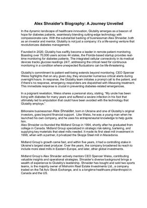 Alex Shnaider's Biography A Journey Unveiled