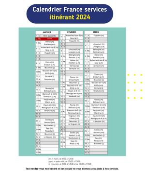 Calendrier France Services Itinérant 2024