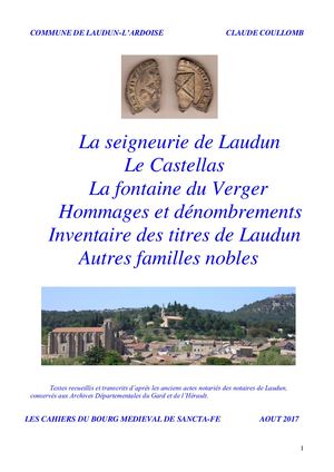PDF 11 La Seigneurie de Laudun Le Castellas Le Jardin du Verger Hommages et Dénombrements Familles Nobles