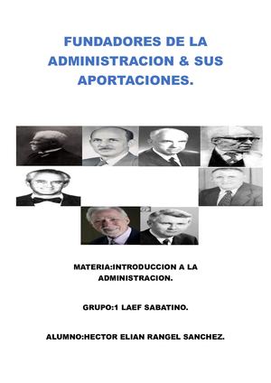 Fundadores De La Administracion