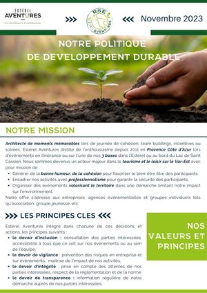 Politique Développement durable