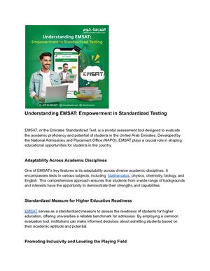 Understanding Emsat Empowerment In Standardized Testing