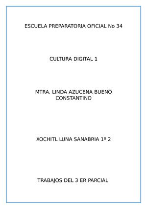 Tercer Parcial Xochitl 1° 2 Todos Los Trabajos