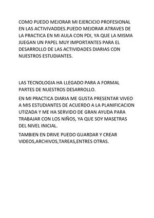 Como Puedo Mejorar Mi Ejercicio Profesional En Las Activivad