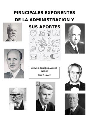 EXPONENTES DE LA ADMINISTRACION