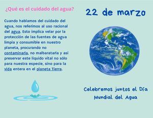 Folleto Díptico El Agua