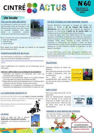 Cintré Actus N°60