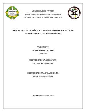 Informe Final De Practica Docente