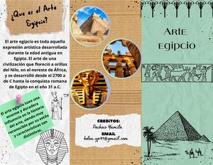 Folleto Tríptico Arte Egipcio