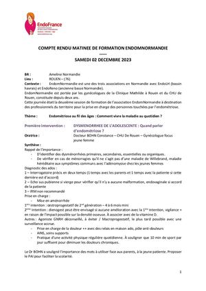 Cr Rouen Formation Endomnormandie