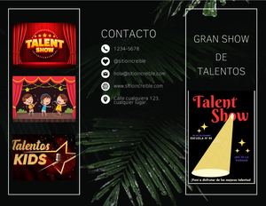Tríptico Folleto Show De Talentos