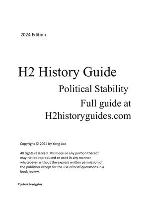 H2 History Model Essays