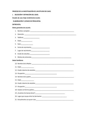 Estudio De Caso Modelo